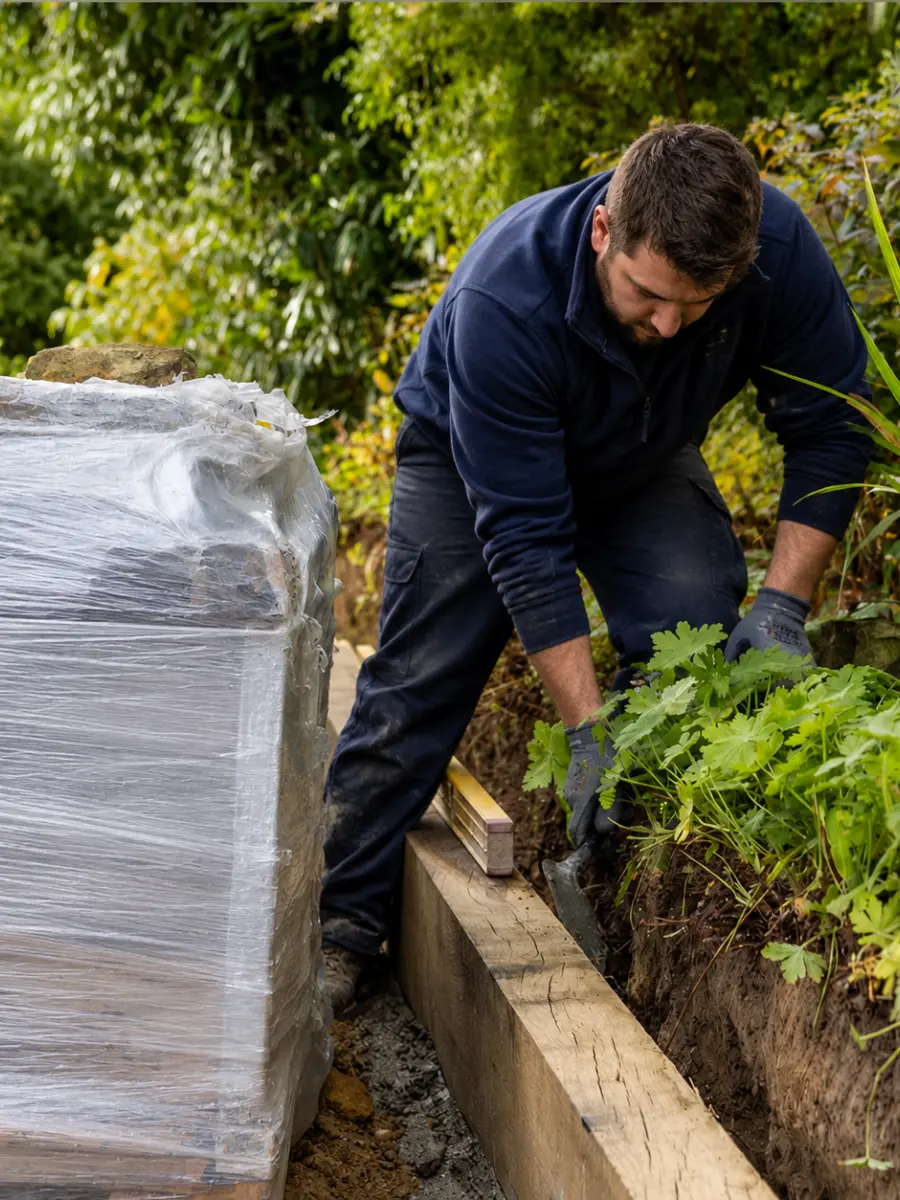 Landscape Gardening professional at work