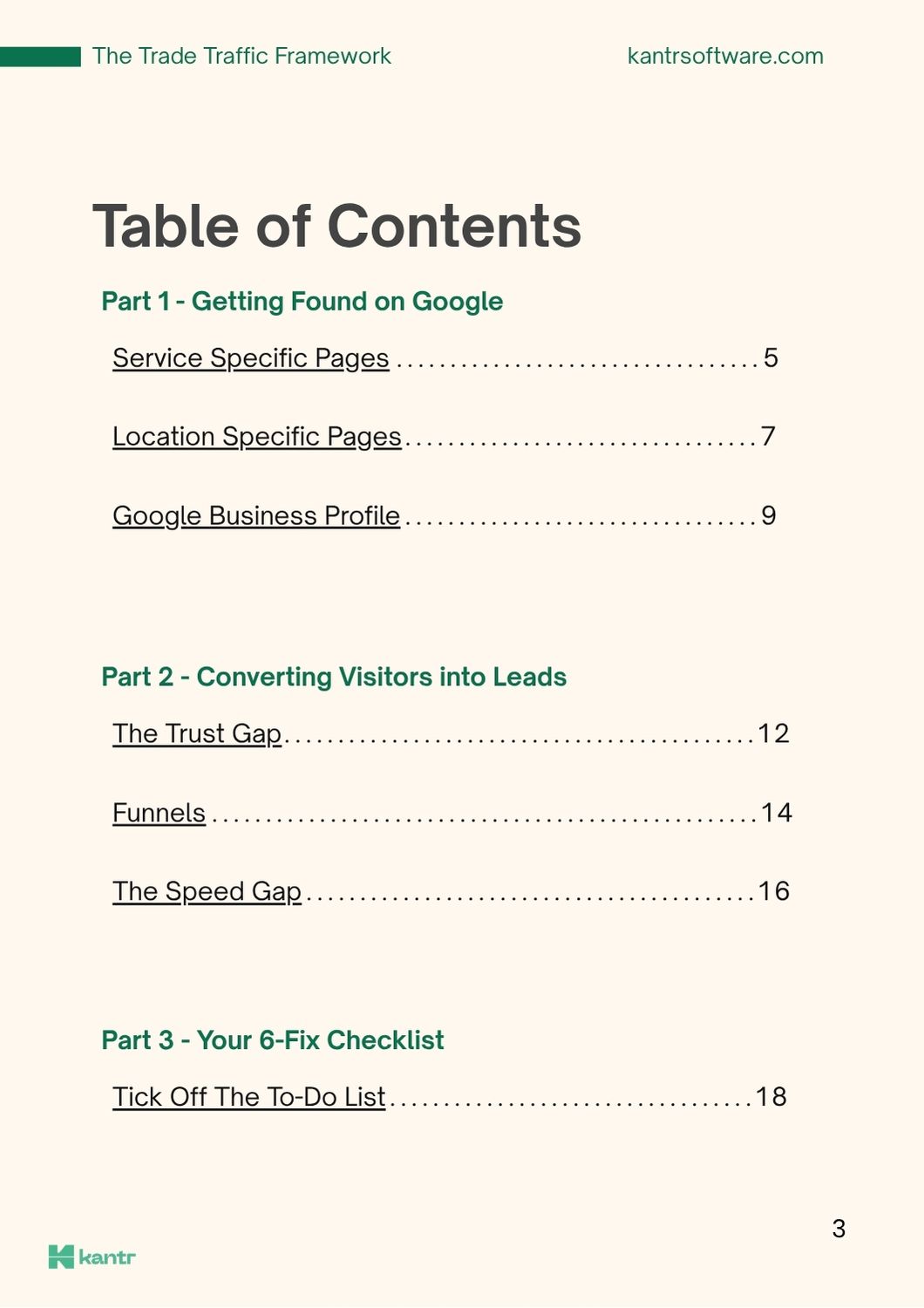 The Trade Traffic Framework page 3 preview