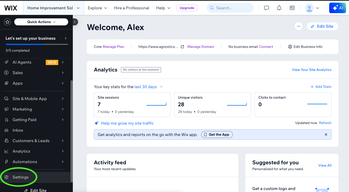 Install Kantr Wix - Screenshot