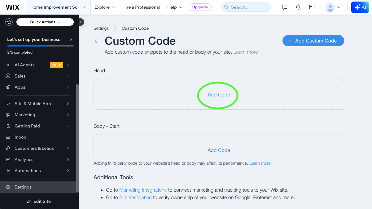 Install Kantr Wix - Screenshot